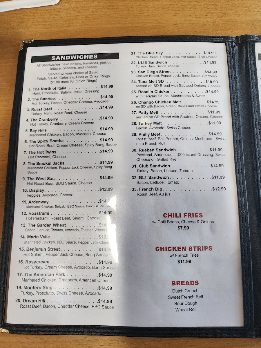 Serrano's Cafe Menu - Image 2